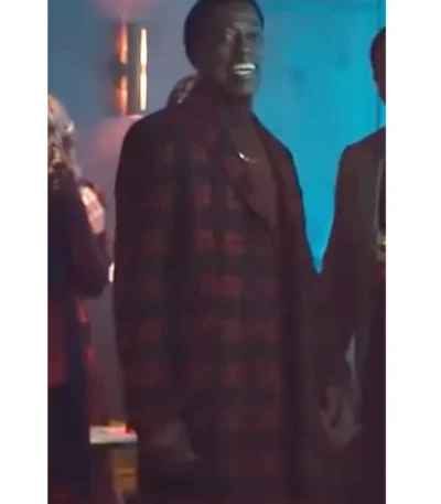True Story Carlton Plaid Long Trench Coat