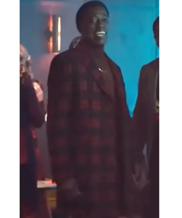 True Story Carlton Plaid Long Trench Coat