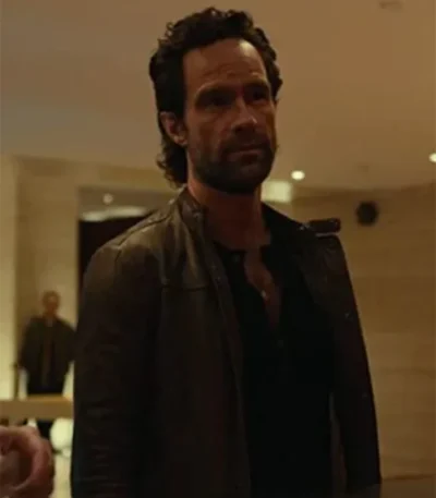 True Story Chris Diamantopoulos Black Leather Jacket