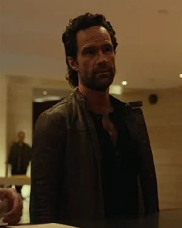 True Story Chris Diamantopoulos Black Leather Jacket
