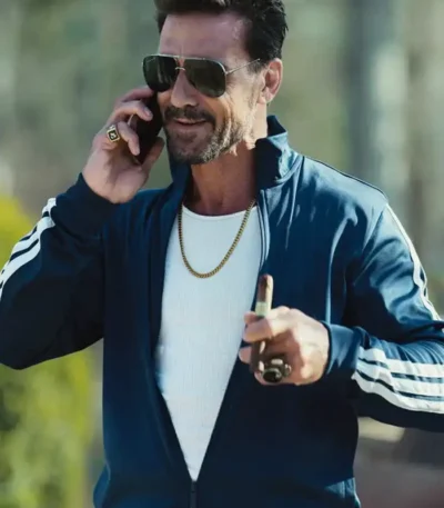 Tulsa King Bill Bevilaqua Blue Track Jacket