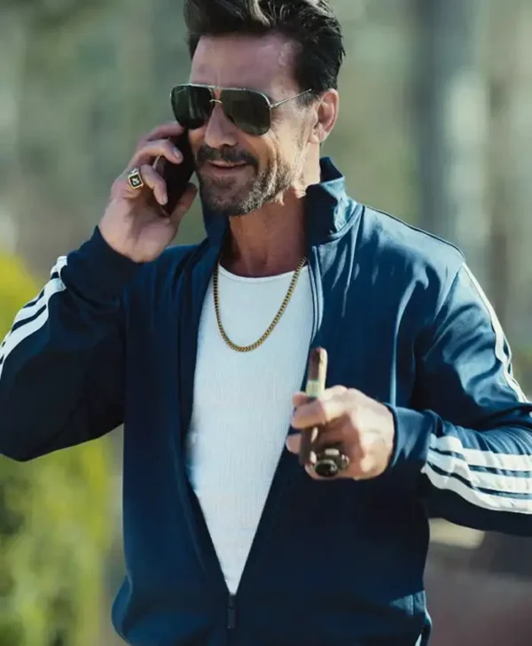 Tulsa King Bill Bevilaqua Blue Track Jacket