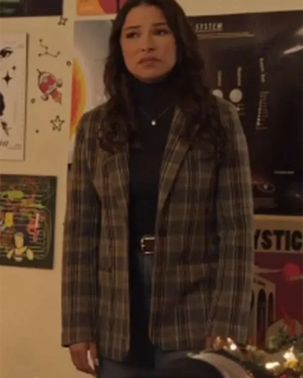 Under The Christmas Sky 2023 Jessica Parker Kennedy Plaid Blazer