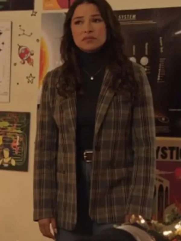 Under The Christmas Sky 2023 Jessica Parker Kennedy Plaid Blazer