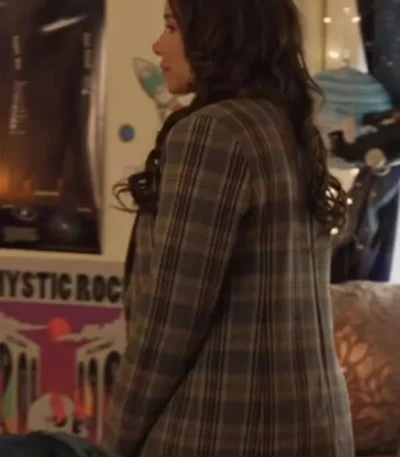 Under The Christmas Sky 2023 Jessica Parker Kennedy Plaid Blazer