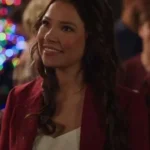 Under The Christmas Sky Jessica Parker Kennedy Maroon Blazer