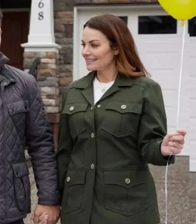 Unexpected Grace Erica Durance Green Cotton Jacket