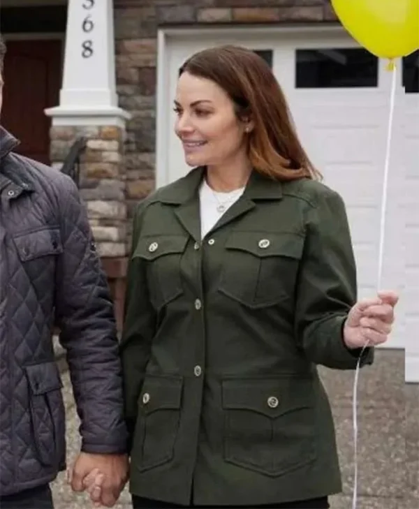 Unexpected Grace Erica Durance Green Cotton Jacket