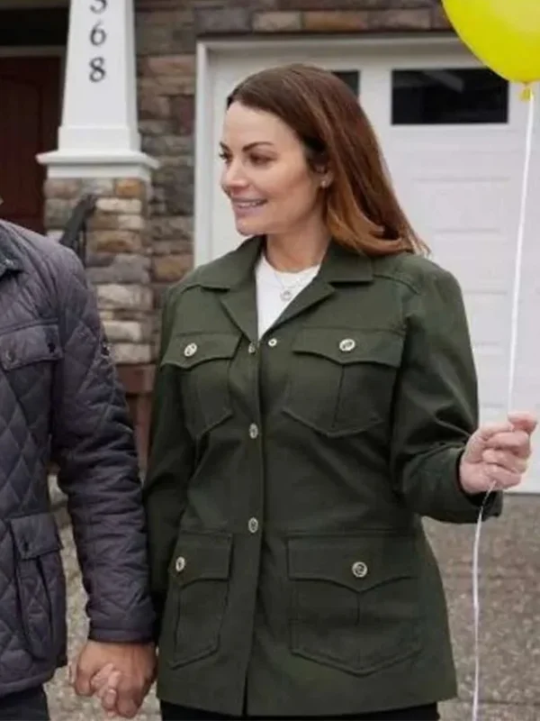 Unexpected Grace Erica Durance Green Cotton Jacket