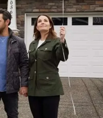 Unexpected Grace Erica Durance Green Cotton Jacket