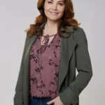 Unexpected Grace Erica Durance Green Wool Coat