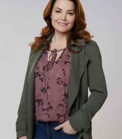 Unexpected Grace Erica Durance Green Wool Coat