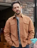 Unexpected Grace Michael Rady Brown Cotton Jacket