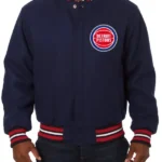Varsity Detroit Pistons Navy Blue Wool Jacket