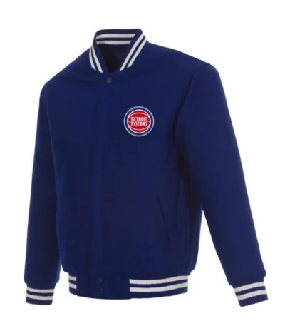 Varsity Detroit Pistons Royal Blue Wool Jacket