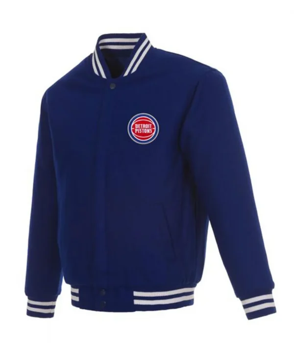 Varsity Detroit Pistons Royal Blue Wool Jacket