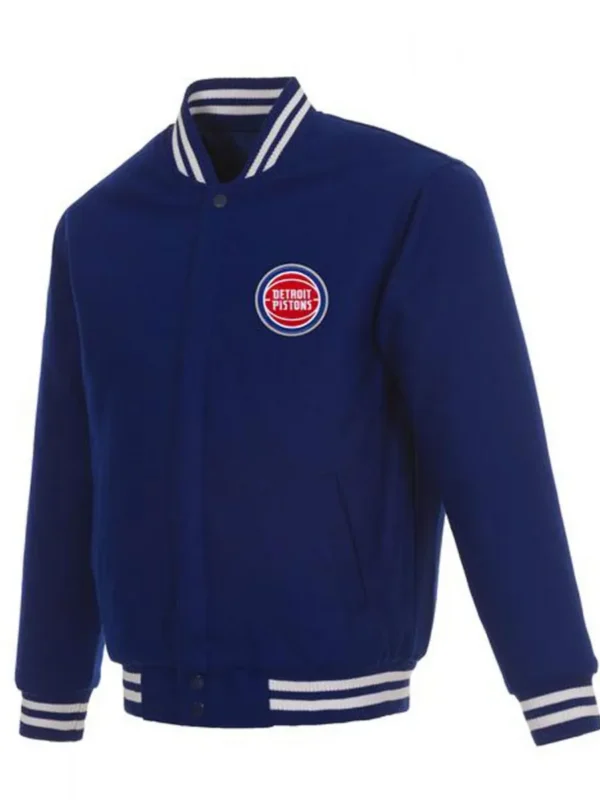 Varsity Detroit Pistons Royal Blue Wool Jacket