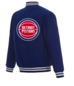 Varsity Detroit Pistons Royal Blue Wool Jacket