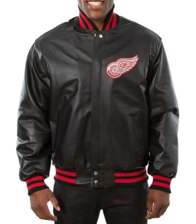 Varsity Detroit Red Wings Full Leather Jacket