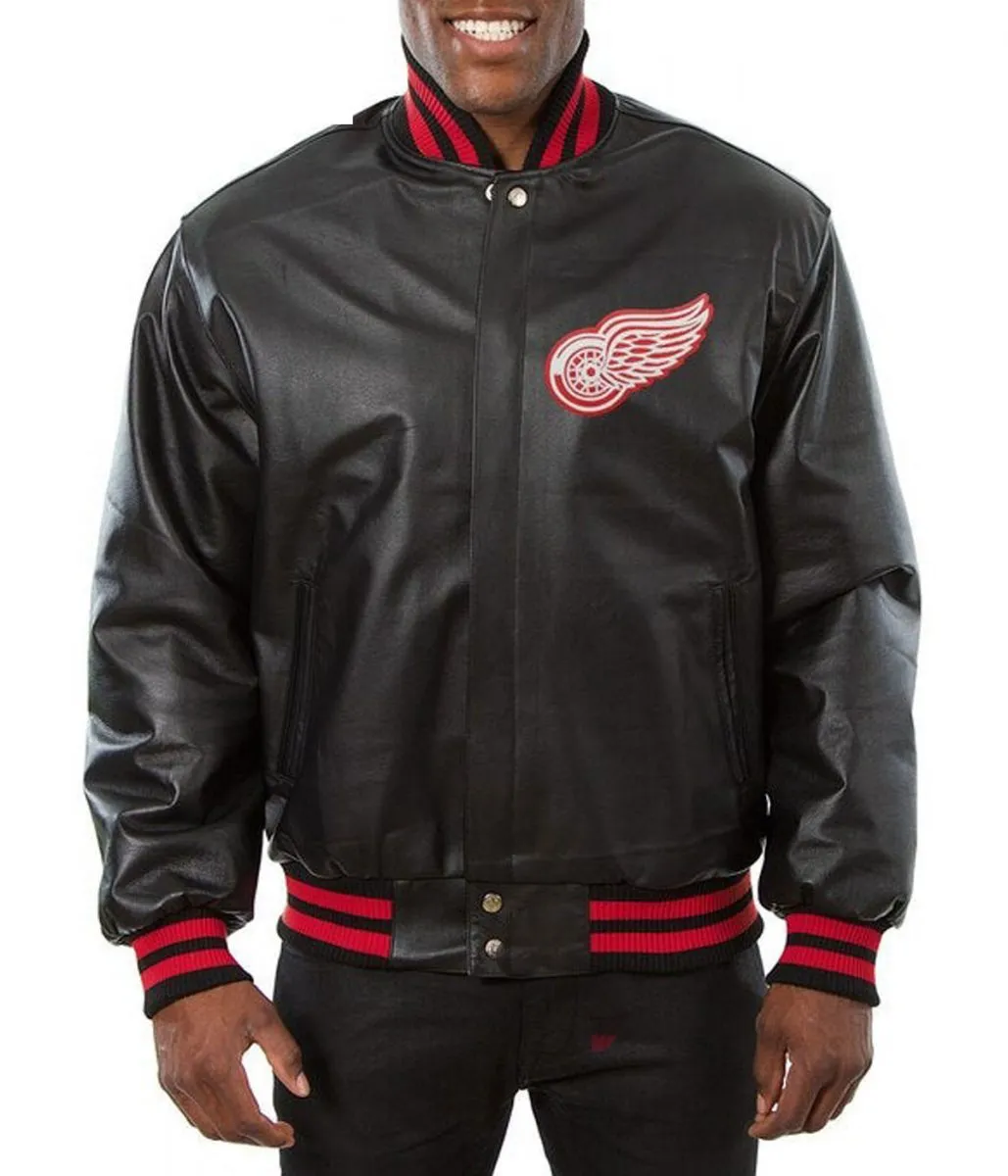Varsity Detroit Red Wings Full Leather Jacket Varsity Detroit Red Wings Full Leather Jacket