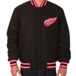 Varsity Detroit Red Wings Wool Black Jacket
