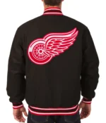 Varsity Detroit Red Wings Wool Black Jacket