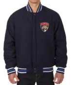 Varsity Florida Panthers Navy Blue Wool Jacket