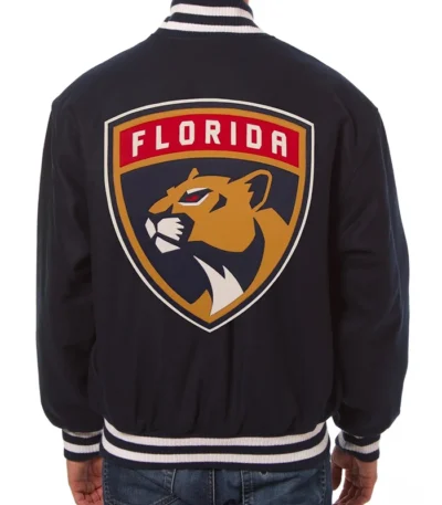 Varsity Florida Panthers Navy Blue Wool Jacket
