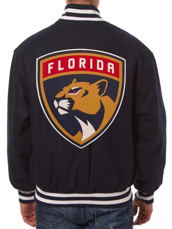 Varsity Florida Panthers Navy Blue Wool Jacket