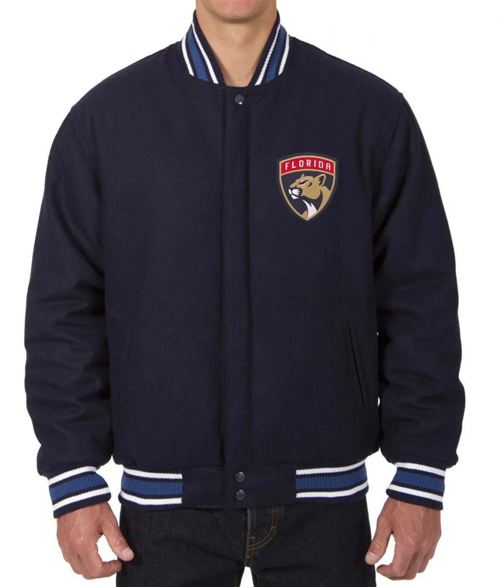 Varsity Florida Panthers Navy Blue Wool Jacket Varsity Florida Panthers Navy Blue Wool Jacket