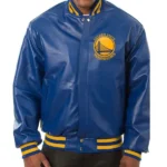 Varsity Golden State Warriors Royal Blue Leather Jacket