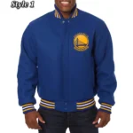 Varsity Golden State Warriors Royal Blue Wool Jacket