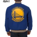 Varsity Golden State Warriors Royal Blue Wool Jacket