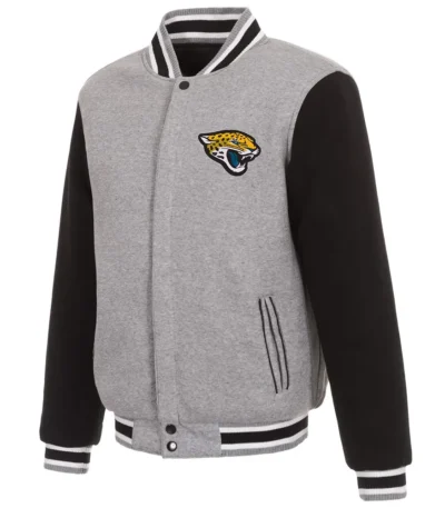 Varsity Gray-Black Jacksonville Jaguars Two-Tone Wool Jacket