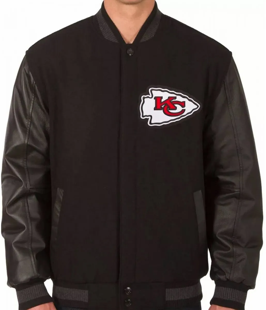 Varsity Kansas City Chiefs Black Jacket Varsity Kansas City Chiefs Black Jacket