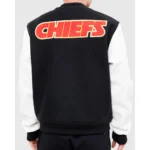 Varsity Kansas City Chiefs Logo Black and White Jacket