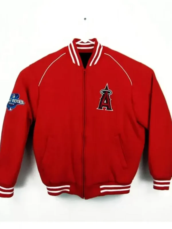 Varsity LA Angels World Series Red Wool Jacket