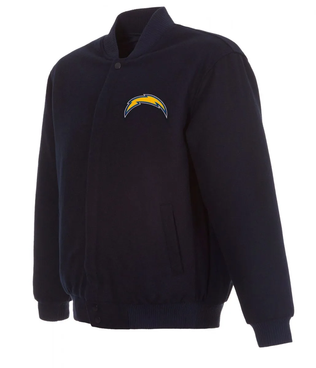 Varsity Los Angeles Chargers Navy Blue Wool Jacket Varsity Los Angeles Chargers Navy Blue Wool Jacket