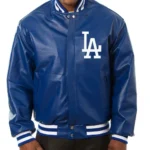 Varsity Los Angeles Dodgers Royal Blue Leather Jacket