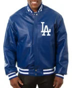 Varsity Los Angeles Dodgers Royal Blue Leather Jacket