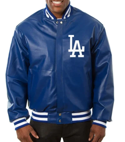 Varsity Los Angeles Dodgers Royal Blue Leather Jacket
