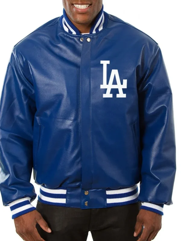 Varsity Los Angeles Dodgers Royal Blue Leather Jacket