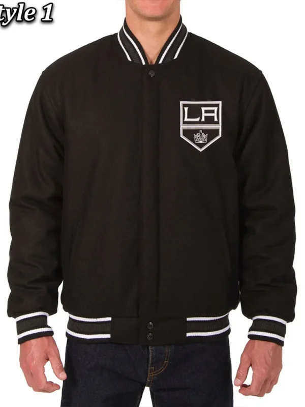 Varsity Los Angeles Kings Black Wool Jacket