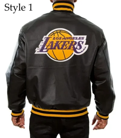 Varsity Los Angeles Lakers Black Leather Jacket