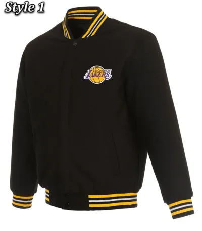 Varsity Los Angeles Lakers Black Wool Jacket