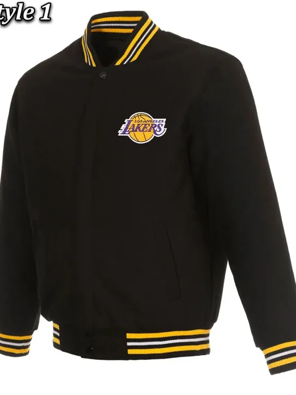 Varsity Los Angeles Lakers Black Wool Jacket