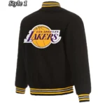 Varsity Los Angeles Lakers Black Wool Jacket