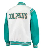 Varsity Miami Dolphins Green and White Starter Jacket
