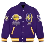 Varsity OVO Los Angeles Lakers Purple Jacket