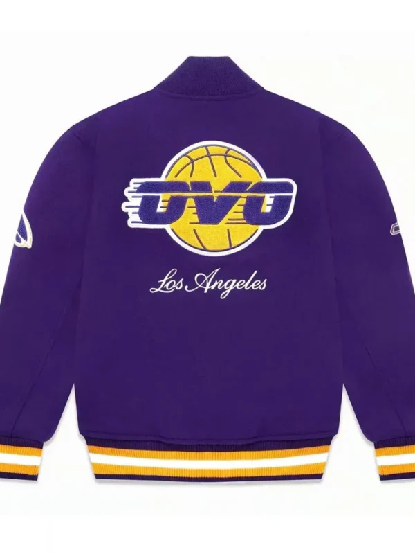Varsity OVO Los Angeles Lakers Purple Jacket